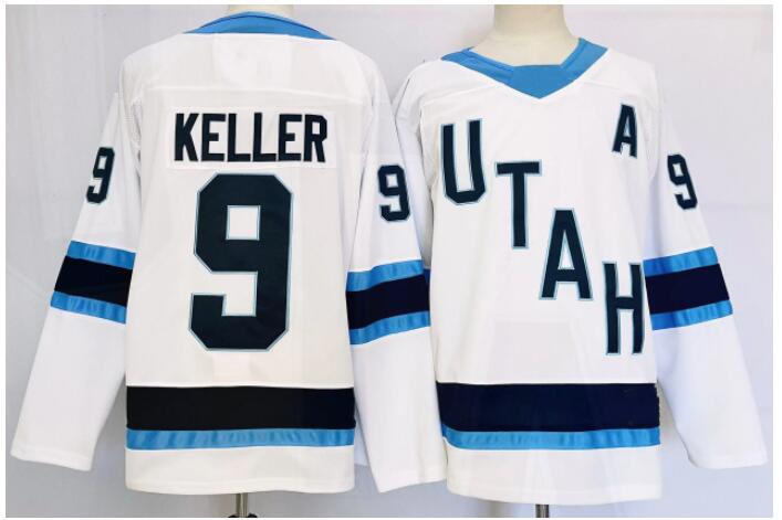 Men Utah Hockey Club #9 Clayton Keller white 2024 Nike NHL Jersey